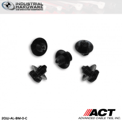 ACT AL-BM-0-C Nylon Push Mounts Button Mount Black 1000 Pcs/Case