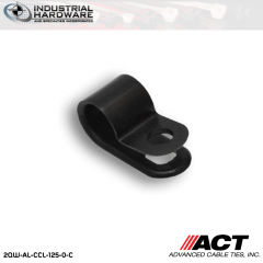 ACT AL-CCL-125-0-C 1/8 in. Light Duty Black Cable Clamps 5000 pcs