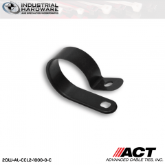 ACT AL-CCL2-1000-0-C 1 in. Heavy Duty Black Cable Clamps 2000 pcs