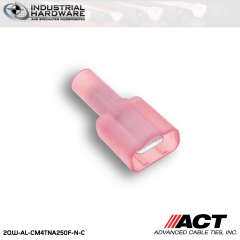 ACT AL-CM4TNA250F-N-C Red Double Crimp Nylon Fully Insulated Male Disconnect 1000pc/Case