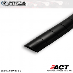 ACT AL-CWP-187-0-C 3/16 in. Polyethylene UV Black Cable Wrap 100 ft