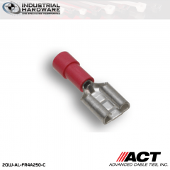 ACT AL-FR4A250-C Red Nylon Female Disconnect 22-18 AWG 1000 pc/Case