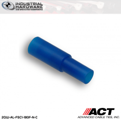 ACT AL-FSC1-180F-N-C Blue Double Crimp Nylon Female Snap Plug 16-14 AWG 1000 pc/Case