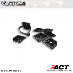 ACT AL-MP-1000-0-C 1 in. Nylon Mounting Pad Rubber Base UV Black 1000 Pcs/Case