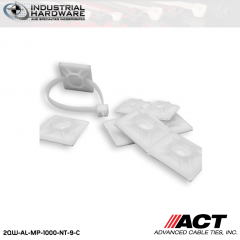 ACT AL-MP-1000-NT-9-C 1 in. Nylon Mounting Pad No Tape Natural 1000 Pcs/Case