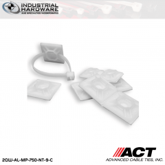 ACT AL-MP-750-NT-9-C 3/4 in. Nylon Mounting Pad No Tape Natural 1000 Pcs/Case