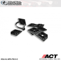 ACT AL-MPA-750-0-C 3/4 in. Nylon Mounting Pad Acrylic UV Black 1000 Pcs/Case