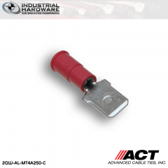 ACT AL-MT4A250-C Red Nylon Male Disconnect 22-18 AWG 1000 pc/Case