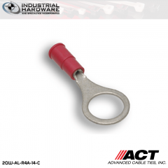 ACT AL-R4A-14-C Red Vinyl Ring Terminal 22-18 AWG 1000 pc/Case