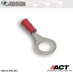 ACT AL-R4A-38-C Red Vinyl Ring Terminal 22-18 AWG 1000 pc/Case