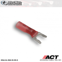 ACT AL-S4A-10-HS-Q Red Heat Shrink Spade Terminal 22-18 AWG 250 pc/Case