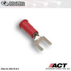 ACT AL-S4A-10-N-C Red Double Crimp Nylon Spade Terminal 22-18 AWG 1000 pc/Case