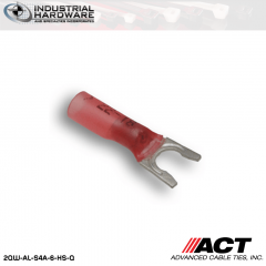 ACT AL-S4A-6-HS-Q Red Heat Shrink Spade Terminal 22-18 AWG 250 pc/Case