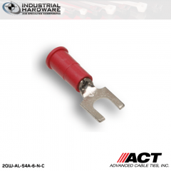 ACT AL-S4A-6-N-C Red Double Crimp Nylon Spade Terminal 22-18 AWG 1000 pc/Case