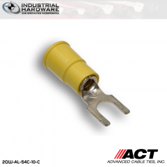 ACT AL-S4C-10-C Yellow Vinyl Spade Terminal 12-10 AWG 1000 pc/Case