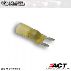 ACT AL-S4C-8-HS-Q Yellow Heat Shrink Spade Terminal 12-10 AWG 250 pc/Case