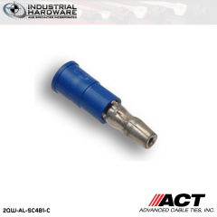 ACT AL-SC4B1-C Blue Vinyl Female Snap Plug 16-14 AWG 1000 pc/Case