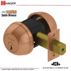 Hager 3114 2-3/8 US10 SCC KD Grade 1 Deadlock Stock No 122863