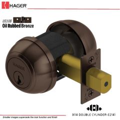 Hager 3114 2-3/4 US10B SCC 0BC Grade 1 Deadlock Stock No 125423