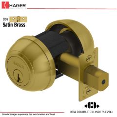 Hager 3114 2-3/8 US4 SCC KD Grade 1 Deadlock Stock No 134544