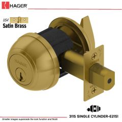 Hager 3115 2-3/8 US4 NC FP1RC IC Grade 1 Deadlock Stock No 134302