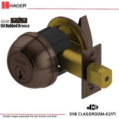 Hager 3118 2-3/4 US10B SCC 1BC Grade 1 Deadlock Stock No 129688