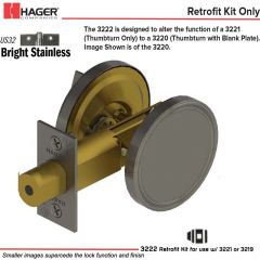 Hager 3222 US32 Deadlock Stock no 111418