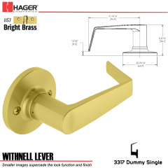 Hager 3317 Withnell Lever Tubular Leverset US3 Stock No 197199