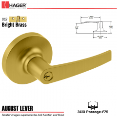 Hager 3410 August Lever Lockset US3 Stock No 041082