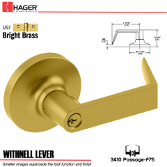 Hager 3410 Withnell Lever Lockset US3 Stock No 105696