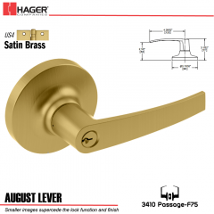 Hager 3410 August Lever Lockset US4 Stock No 137606