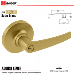 Hager 3495 August Lever Lockset US4 Stock No 006848