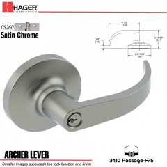 Hager 3510 Archer Lever Lockset US26D Stock No 009645