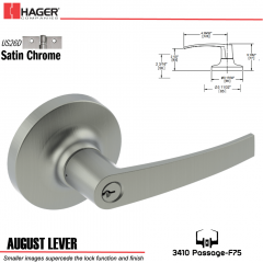 Hager 3510 August Lever Lockset US26D Stock No 129940