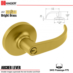 Hager 3510 Archer Lever Lockset US3 Stock No 097418