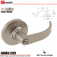 Hager 3517 Archer Lever Lockset US15 Stock No 170915