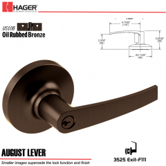 Hager 3525 August Lever Lockset US10B Stock No 038434