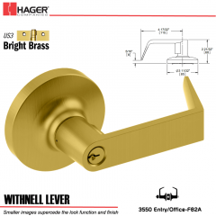 Hager 3550 Withnell Lever Lockset US3 Stock No 037234