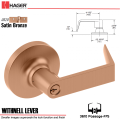 Hager 3610 Withnell Lever Lockset US10 Stock No 013034