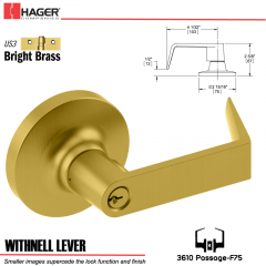 Hager 3610 Withnell Lever Lockset US3 Stock No 097765