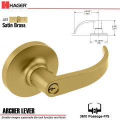 Hager 3610 Archer Lever Lockset US4 Stock No 100399