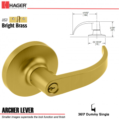 Hager 3617 Archer Lever Lockset US3 Stock No 013173