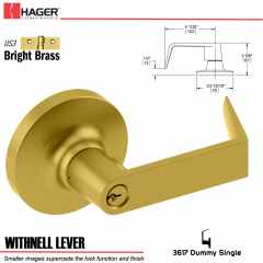 Hager 3617 Withnell Lever Lockset US3 Stock No 013167