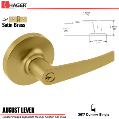 Hager 3617 August Lever Lockset US4 Stock No 027278