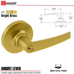 Hager 3653 August Lever Lockset US3 Stock No 147997