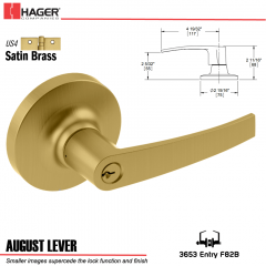 Hager 3653 August Lever Lockset US4 Stock No 026834