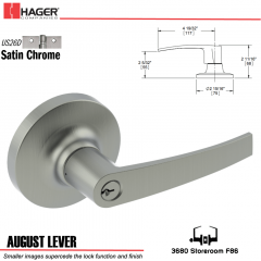 Hager 3680 August Lever Lockset US26D Stock No 127288