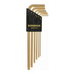 Bondhus Ball End Long Arm L-Wrench Metric 6pc Set (BLX6MG) Gold finish