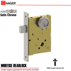 Hager 3862 US26D Mortise Deadlock Stock No 120999