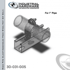 Rigid Pipe Clamp-Assembled From Steel-Hot Dip Galv. For 1 in. Pipe